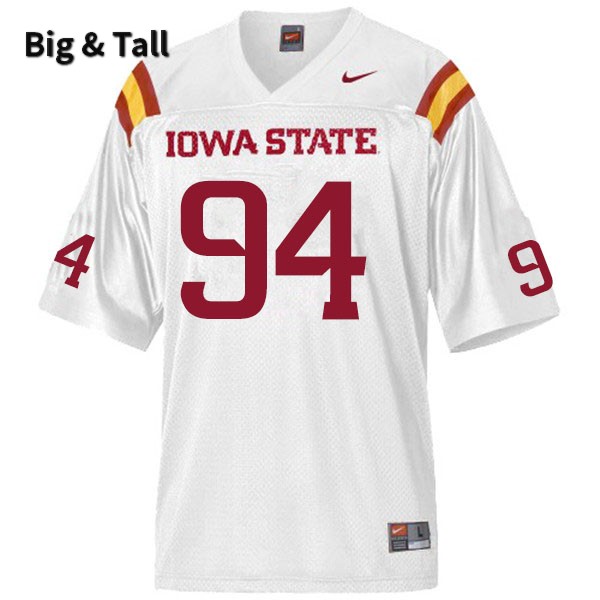 Iowa State Cyclones Men's #94 Cameron Shook Nike NCAA Authentic White Big & Tall College Stitched Football Jersey IW42V51QP
